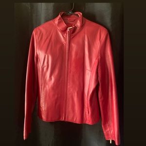 Wilson Red leather motor jacket size L